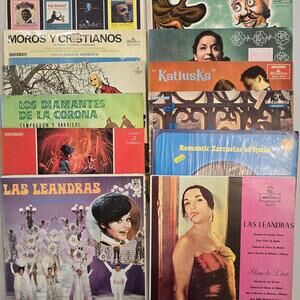 Rare vtg Complete Set of 12 Spanish Zarzuela Vinyls Featuring Iconic Classical